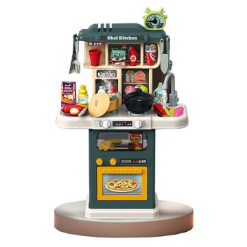 Bucatarie cu apa curenta si abur Ocie Kitchen Talented Chef 64 piese Albastra