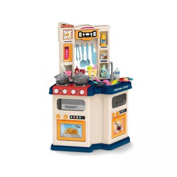 Bucatarie cu chiuveta functionala si aburi Ocie Little Chef Blue