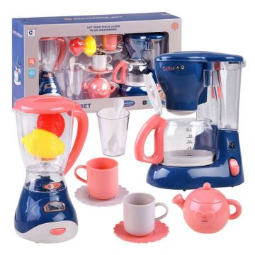 Set de joaca, Jokomisiada, Pentru bucatarie, Cu blender, cafetiera, cani, pahare, accesorii, 3 ani+, Multicolor