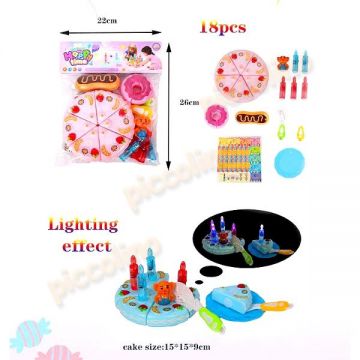 Tortulet feliat cu lumanari fosforescente 828