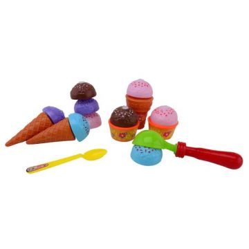 Set de joaca Home and Kitchen conuri de inghetata 16 piese Set de joaca Home and Kitchen conuri de inghetata 16 piese