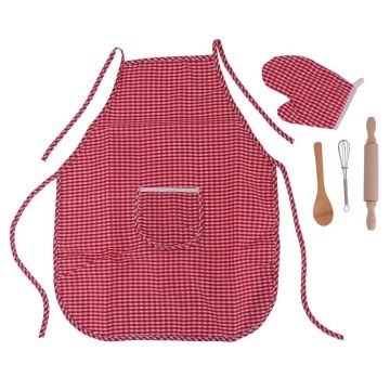 Set de joaca Home and Kitchen tacamuri patiserie cu sort si manusa