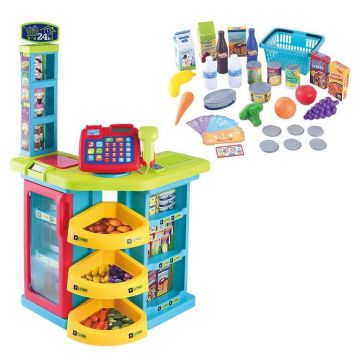 Set de joaca magazin alimentar cu casierie PlayGo 64 piese