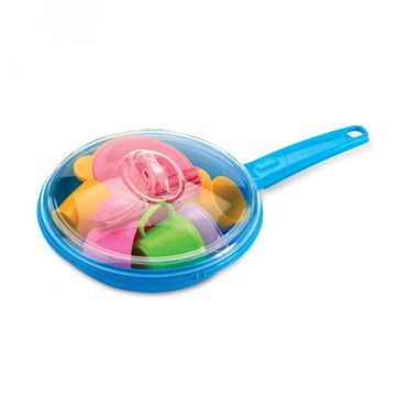 Set de joaca tigaie cu ustensile de gatit Dede diverse culori