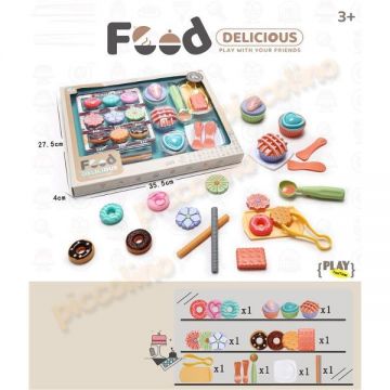 Set joaca - Desert cu prajituri si tavita