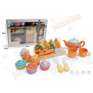 Set plastic Ceai cu prajituri